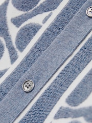 Reiss Soft Blue/White Edmonds 3-9 yrs Abstract-Pattern Towelling Shirt - Image 4 of 4
