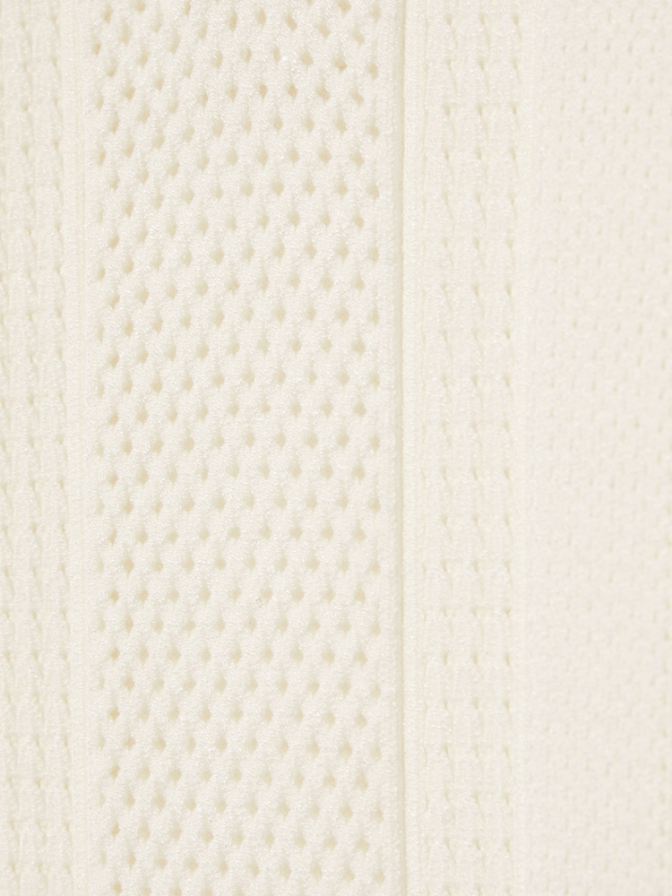 Blanco óptico - Reiss Texas Textured-Knit Half-Zip Polo Shirt - Imagen 4 de 4