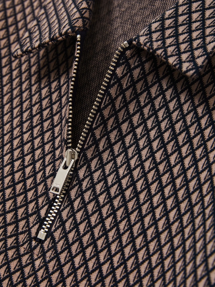 Polo con diseño de jacquard geométrico Baines de Reiss - Imagen 4 de 4