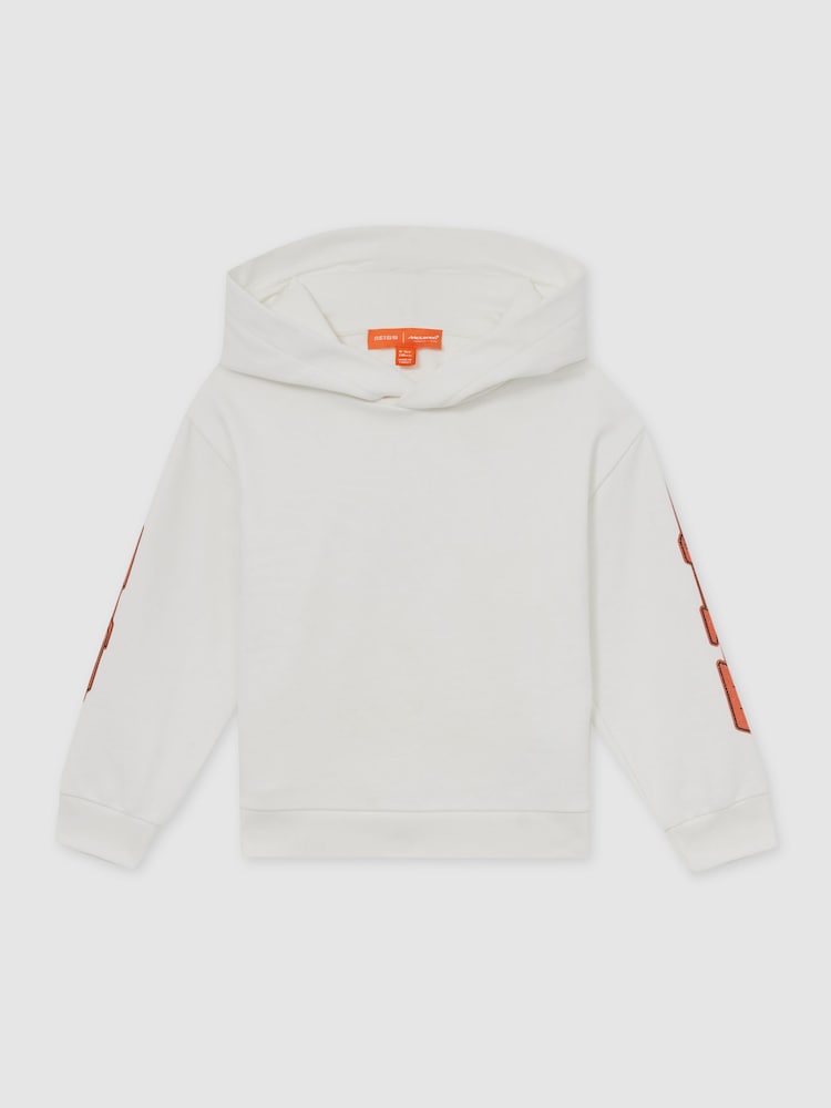 Blanco - Reiss Zak Unisex Fit McLaren F1 Team Cotton Logo Hoodie - Imagen 2 de 7