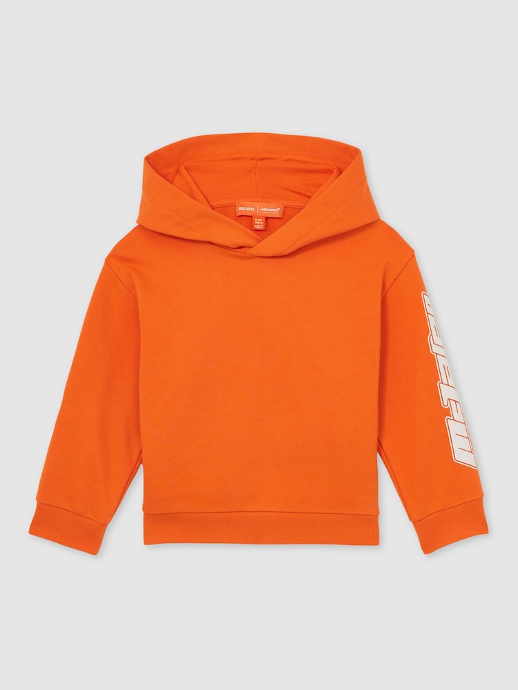 Reiss Orange Zak 3-9 yrs Unisex Fit McLaren F1 Team Cotton Logo Hoodie - Image 2 of 7