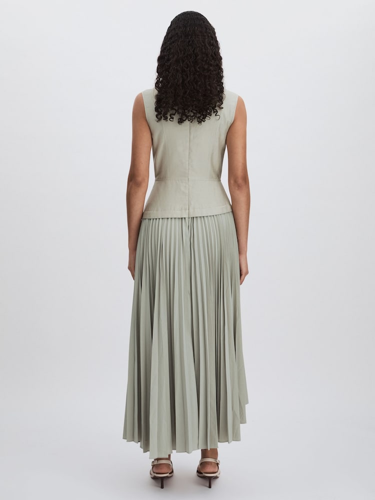 Buy Acler Ellenbrook Wrap Maxi Stone Grey Dress with Pleated Skirt from Next USA Buy Acler Ellenbrook Wrap Maxi Stone Grey Dress with Pleated Skirt from Next USA