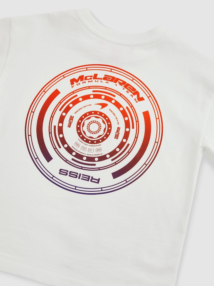 Blanco - Reiss District Unisex Fit McLaren F1 Team Tyre Oversized T-Shirt - Imagen 6 de 6