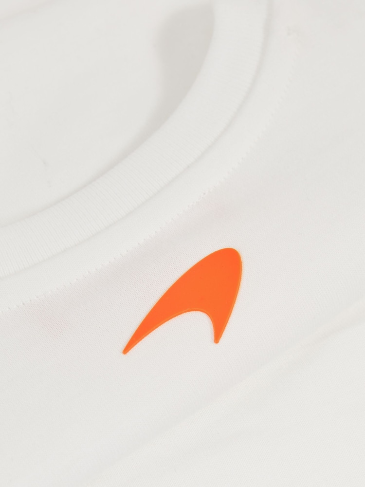 Reiss White Nakata 9-13 yrs McLaren F1 Team Oversize Logo T-Shirt Unisex Fit - Image 8 of 8