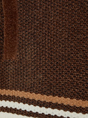 Brown/Taupe Brown/White - Reiss Pete Chenille Airlines Embroidery Shorts - صورة 4 من 4
