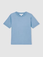 Синий - Футболка с круглым вырезом Reiss Honor - Изображение 2 из 4