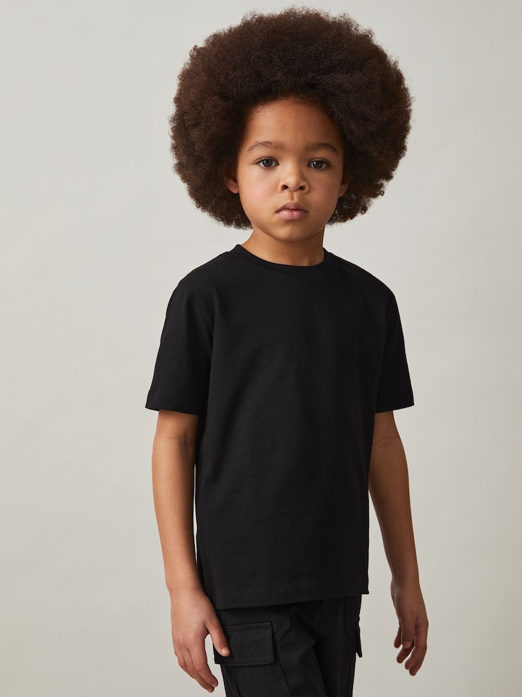 Черный - Reiss Honor Crew Neck T-Shirt - Изображение 1 из 4