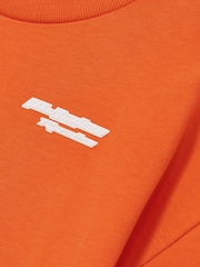 Reiss Papaya Nakata 3-9 yrs McLaren F1 Team Oversize Logo T-Shirt Unisex Fit - Image 6 of 8