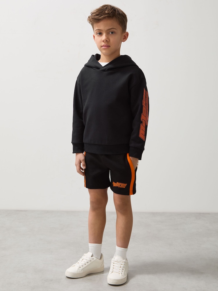 Negro/naranja - Reiss Ride Unisex Fit McLaren F1 Team Drawstring Shorts - Imagen 1 de 8