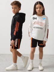 Negro/naranja - Reiss Ride Unisex Fit McLaren F1 Team Drawstring Shorts - Imagen 3 de 8