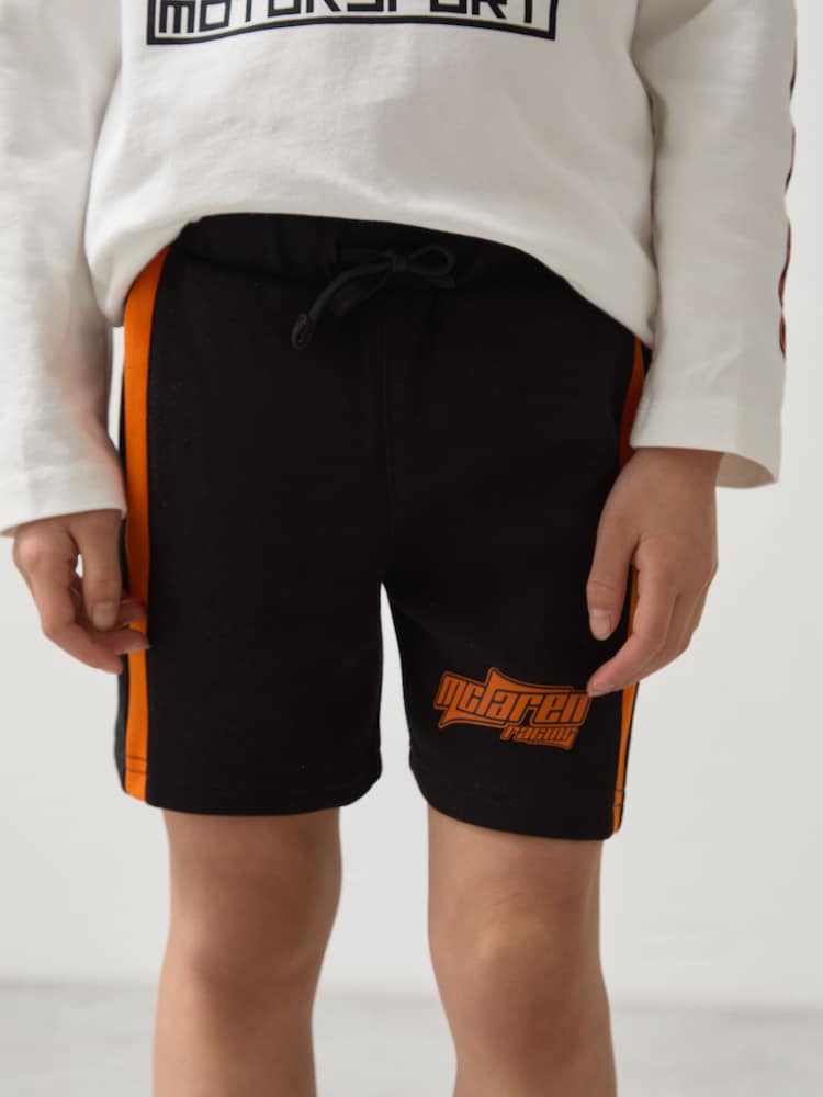 Reiss Black/Orange Ride 9-13 yrs Unisex Fit McLaren F1 Team Drawstring Shorts - Image 4 of 8