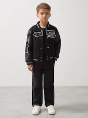 Reiss Black Circuit 9-13 yrs Unisex Fit McLaren F1 Team Bomber Jacket - Image 1 of 7