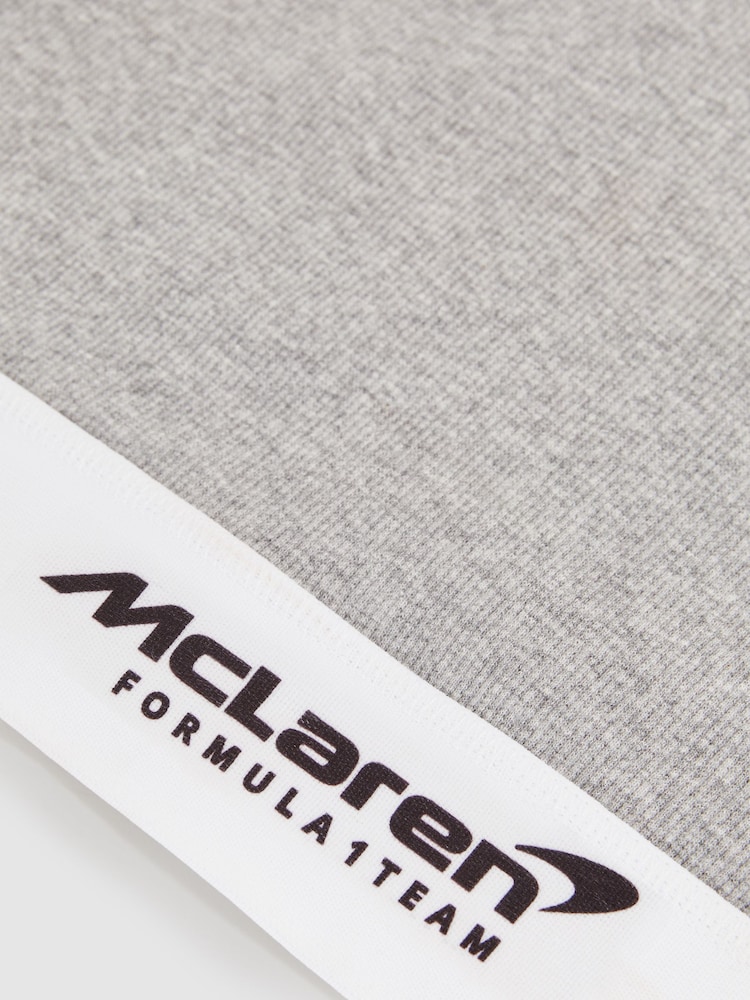 Reiss Grey Melange Cloud McLaren F1 Team Ribbed Cropped Vest - Image 7 of 7