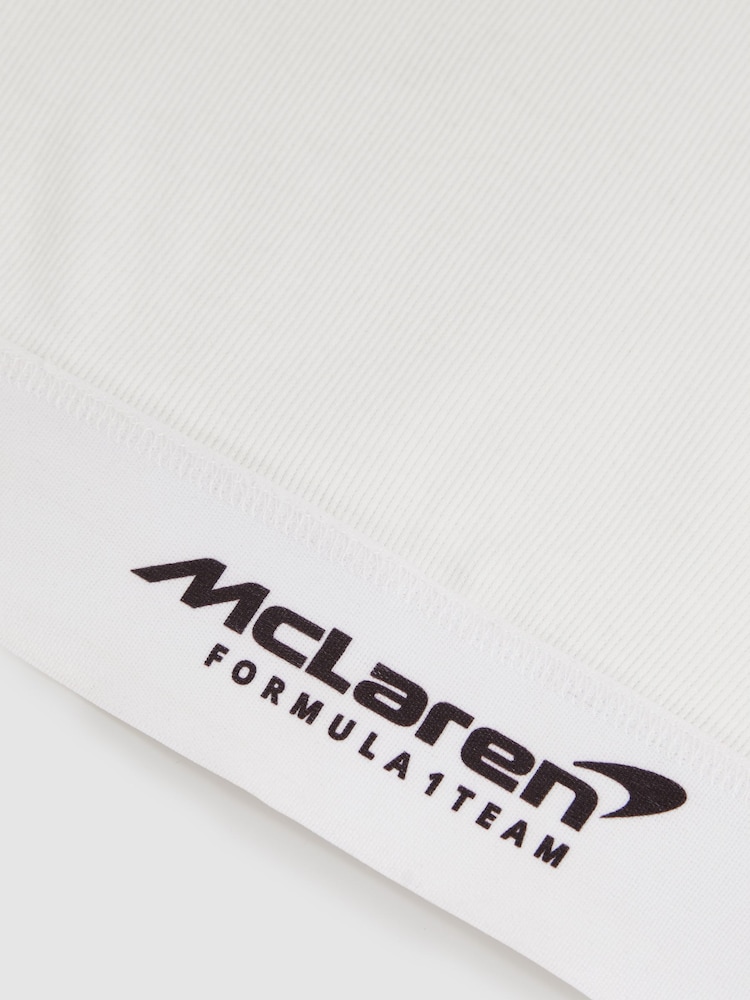 Reiss White Cloud McLaren F1 Team Ribbed Cropped Vest - Image 6 of 6