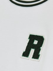 Reiss White Palmers 3-9 yrs Letter Patch 100% Cotton T-Shirt - Image 4 of 4