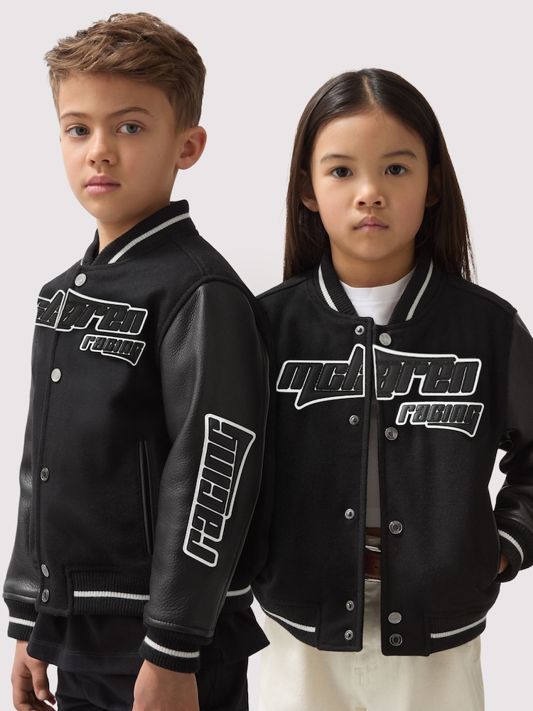 Reiss Black Circuit 13-14 yrs Unisex Fit McLaren F1 Team Bomber Jacket - Image 2 of 7