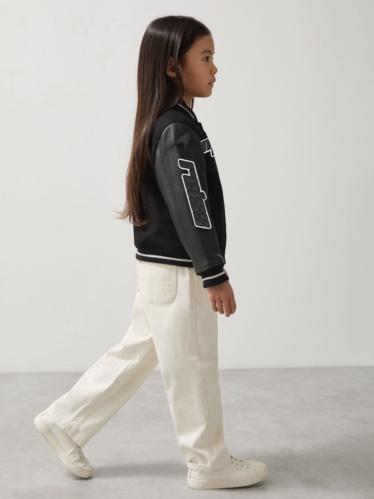 Reiss Black Circuit 13-14 yrs Unisex Fit McLaren F1 Team Bomber Jacket - Image 4 of 7