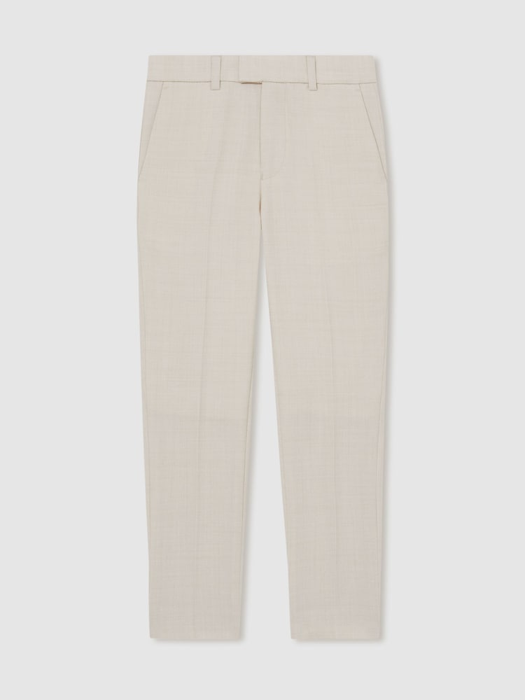 Reiss Stone Belmont 3-9 yrs Slim-Fit Trousers With Wool - Image 2 of 4