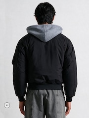 Religion Black Reversible Hooded Bomber Jacket - Image 4 of 7