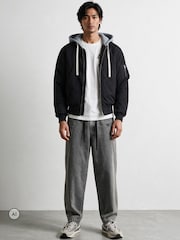 Religion Black Reversible Hooded Bomber Jacket - Image 7 of 7