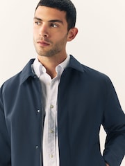 Navy Quilted Shower Resistant Jacket - Image 4 of 10