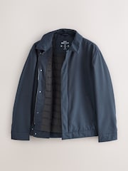 Navy Quilted Shower Resistant Jacket - Image 8 of 10