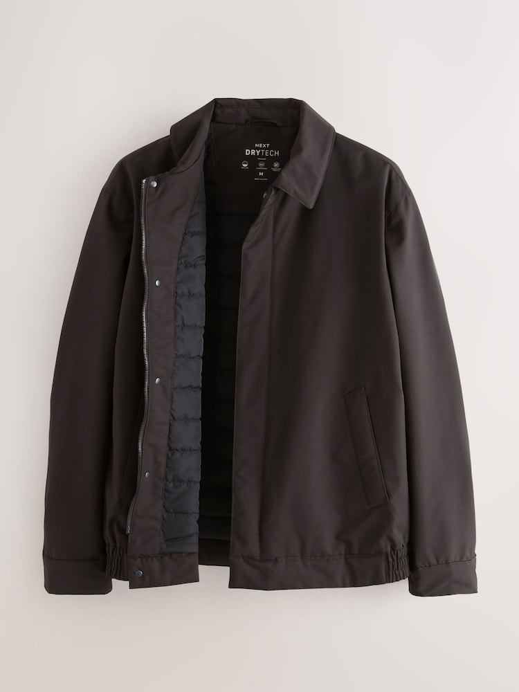 Brown Quilted Shower Resistant Jacket - Image 2 of 5