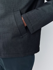 Navy Blue Quilted Shower Resistant Hooded Jacket - Image 5 of 10