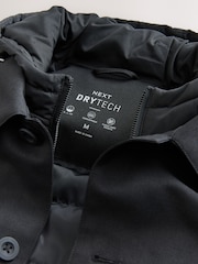 Black Quilted Shower Resistant Hooded Jacket - Image 12 of 12