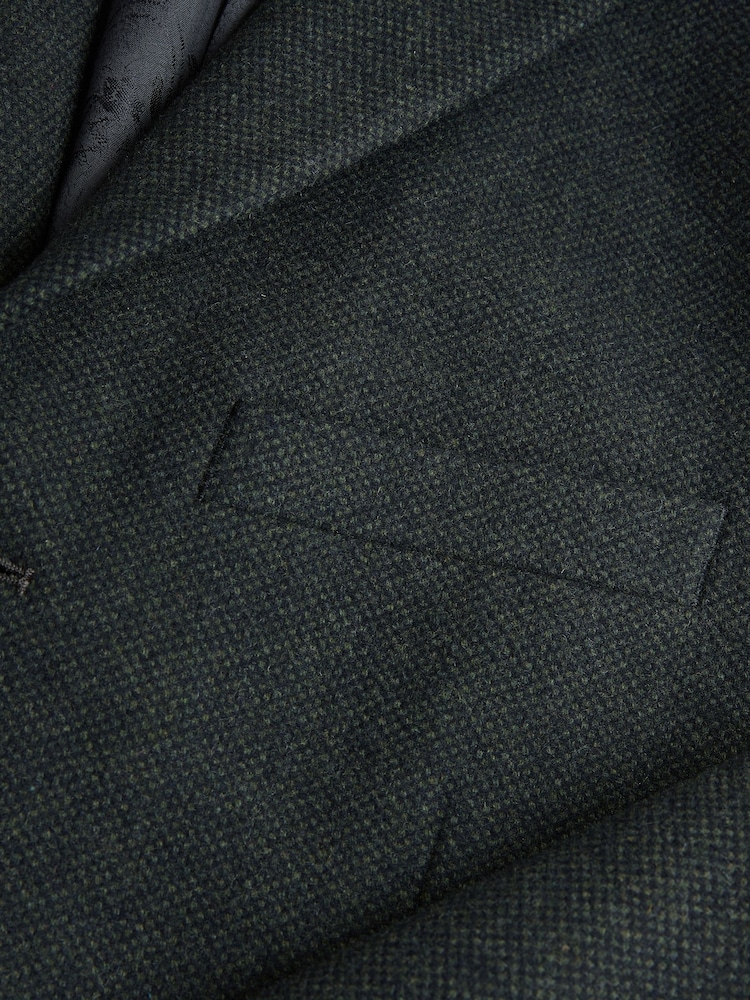 Green Wool Rich Epsom With Corduroy Trim Coat - Image 7 of 7