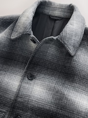 Black/White Wool Blend Soft Touch Check Jacket - Image 3 of 6