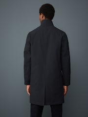 Black Waterproof Quilted Funnel Neck Coat - Image 2 of 9