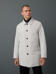 Grey Shower Resistant Padded Funnel Neck Coat - Image 1 of 6