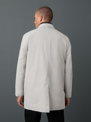 Grey Shower Resistant Padded Funnel Neck Coat - Image 4 of 6