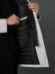 Grey Shower Resistant Padded Funnel Neck Coat - Image 5 of 6