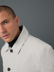 Grey Shower Resistant Padded Funnel Neck Coat - Image 6 of 6