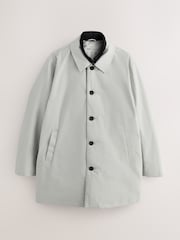 Grey Shower Resistant Padded Funnel Neck Coat - Image 7 of 11