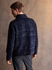 Navy Wool Rich Italian Fabric Textured Jacket - Image 11 of 12