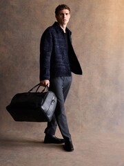 Navy Wool Rich Italian Fabric Textured Jacket - Image 4 of 12