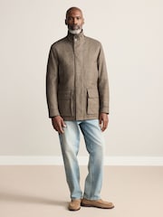 Green Signature Moon Four Pocket Funnel Neck Showerproof Coat - Image 2 of 10