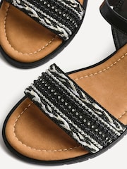 Linzi Black Wide Fit Topaz Embellished Front Strap Sandals - Image 5 of 5
