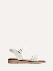 Linzi White Wide Fit Topaz Embellished Front Strap Sandals - Image 2 of 5