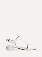 Белый - Сандалии Linzi Wide Fit Deluxe T-Bar Looped Low Block - Image 2 of 5