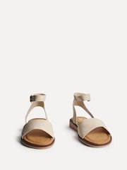 Linzi Natural Wide Fit Denia Flat Sandals - Image 3 of 5