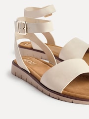 Linzi Natural Wide Fit Denia Flat Sandals - Image 4 of 5