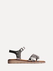 Linzi Silver Twirl Cut Out Front Strap Sandals - Image 2 of 5