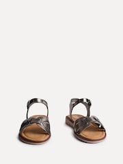 Linzi Silver Twirl Cut Out Front Strap Sandals - Image 3 of 5
