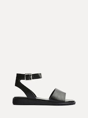 Linzi Black Wide Fit Denia Flat Sandals - Image 2 of 5