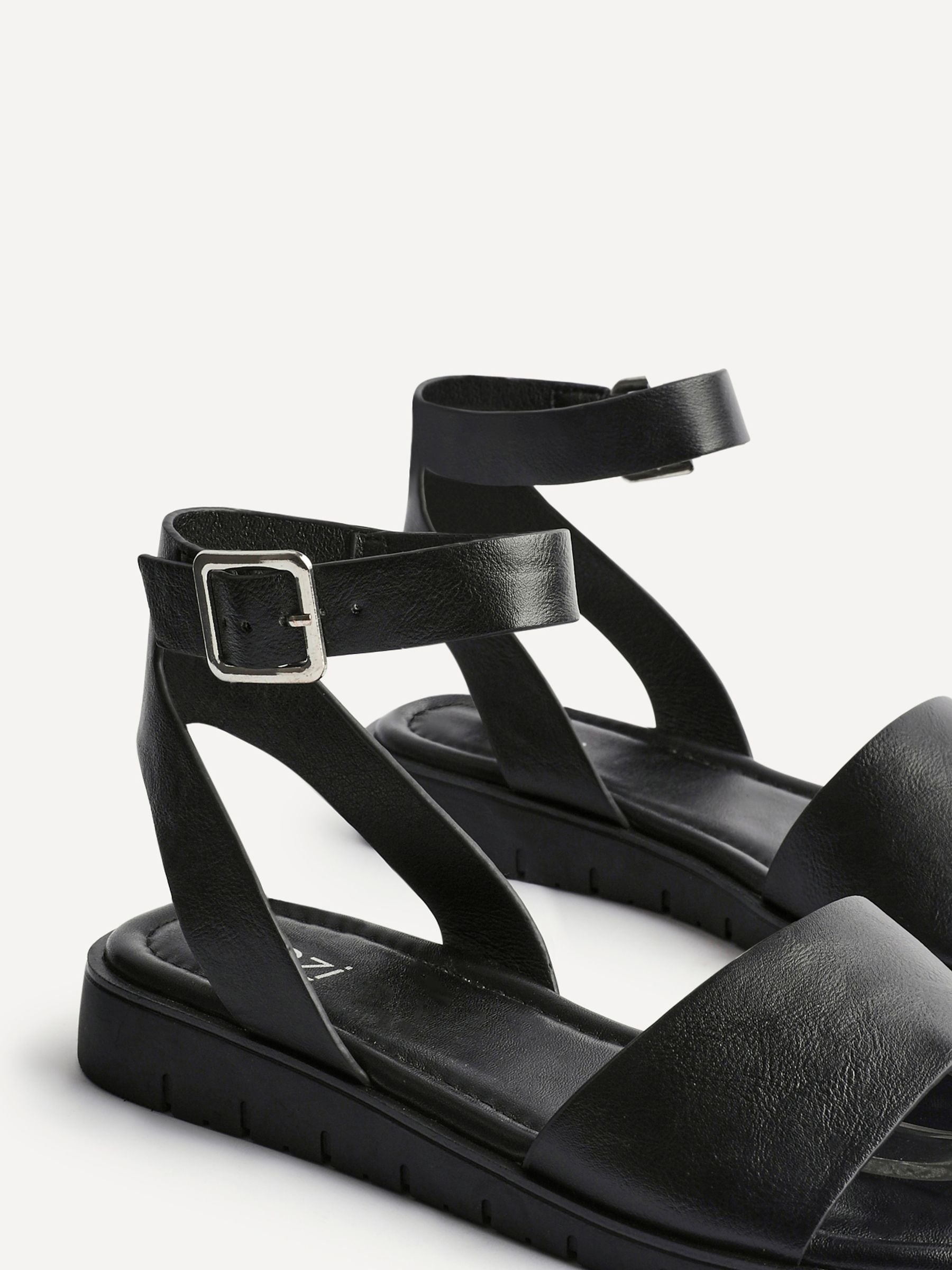Buy Linzi Black Wide Fit Denia Flat Sandals from Next USA