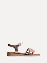 Linzi Gold Twirl Cut Out Front Strap Sandals - Image 2 of 4